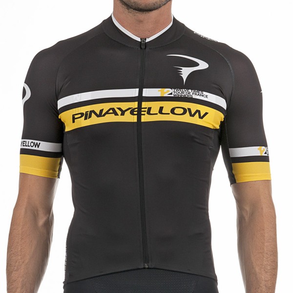 2017 Pinarello 12th Tour de France Radtrikot Kurzarm-Schwarz Gelb 669CIJL 2017 Pinarello 12th Tour de France Radtrikot Kurzarm-Schwarz Gelb 669CIJL