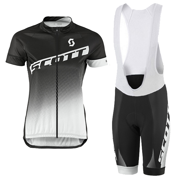 2017 Scott Damen Schwarz Weiß Fahrradbekleidung Satz Radtrikot Kurzarm+Kurz Trägerhose 603UKBE 2017 Scott Damen Schwarz Weiß Fahrradbekleidung Satz Radtrikot Kurzarm+Kurz Trägerhose 603UKBE