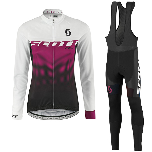 2017 Scott Rc Damen Weiß lila Fahrradbekleidung Satz Radtrikot Langarm+Lang Trägerhose 741LLLC 2017 Scott Rc Damen Weiß lila Fahrradbekleidung Satz Radtrikot Langarm+Lang Trägerhose 741LLLC