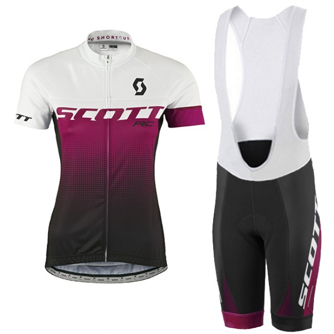 2017 Scott Damen Weiß violett Fahrradbekleidung Satz Radtrikot Kurzarm+Kurz Trägerhose 816AMUB 2017 Scott Damen Weiß violett Fahrradbekleidung Satz Radtrikot Kurzarm+Kurz Trägerhose 816AMUB