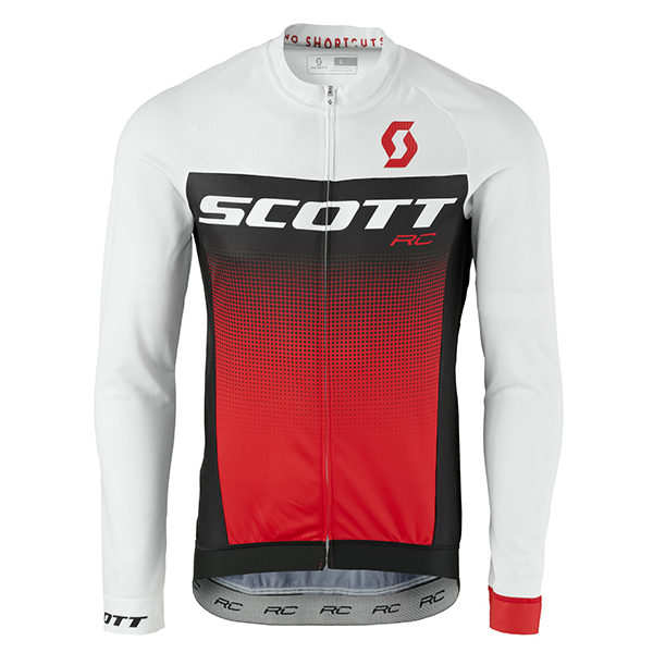 2017 Scott Rc Weiß Schwarz Rot Radtrikot Langarm 830JTMW 2017 Scott Rc Weiß Schwarz Rot Radtrikot Langarm 830JTMW