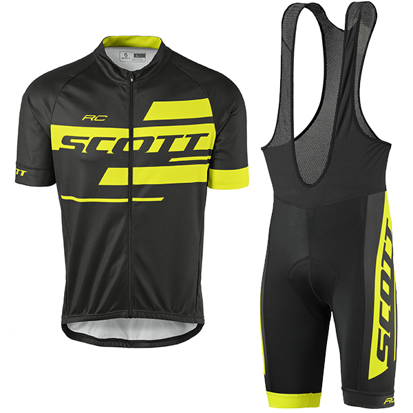 2017 Scott Rc Schwarz Gelb Fahrradbekleidung Satz Radtrikot Kurzarm+Kurz Trägerhose 961YKAB 2017 Scott Rc Schwarz Gelb Fahrradbekleidung Satz Radtrikot Kurzarm+Kurz Trägerhose 961YKAB