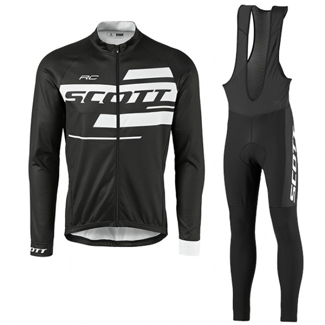 2017 Scott Rc Schwarz-Weiß Fahrradbekleidung Satz Radtrikot Langarm+Lang Trägerhose 999KKER 2017 Scott Rc Schwarz-Weiß Fahrradbekleidung Satz Radtrikot Langarm+Lang Trägerhose 999KKER