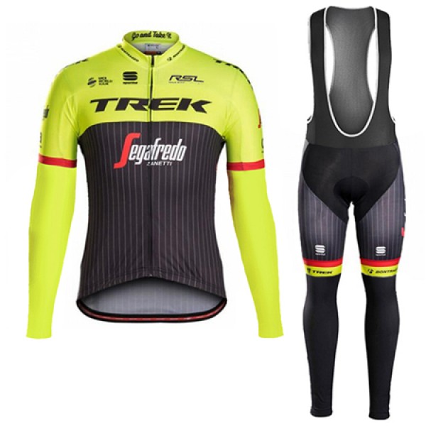 Trek Segafredo 2017 Fahrradbekleidung Satz Radtrikot Langarm+Lang Trägerhose Gelb 812ERZG Trek Segafredo 2017 Fahrradbekleidung Satz Radtrikot Langarm+Lang Trägerhose Gelb 812ERZG