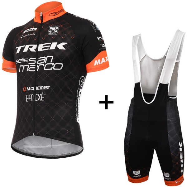 Trek Selle San Marco 2017 Schwarz Fahrradbekleidung Satz Radtrikot Kurzarm+Kurz Trägerhose 801SJLV Trek Selle San Marco 2017 Schwarz Fahrradbekleidung Satz Radtrikot Kurzarm+Kurz Trägerhose 801SJLV
